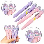 Dome Glitter Ballpoint Pen Unicorn Figure Blue Ink 0.5mm
