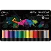 Derform trikampės kreidelės metalinėje dėžutėje, 36 spalvų Kidea p8