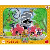 _6821102 Dino rėminė dėlionė, 12 vnt., Kurmis