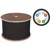 Patchcord F/ UTP Cat.5e PE 4x2x24AWG 500m black