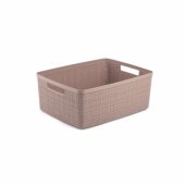 Basket Jute Pink M 12L 36x28x15cm