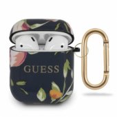 "Guaca2tpubkfl03 Silicone Case Apple Airpods" Floral Black