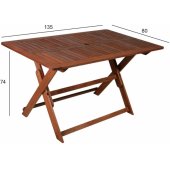Modena 135x80x74cm Meranti