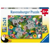 _6821025 Ravensburger dėlionė 2x24 vnt. koalos ir tinginiai