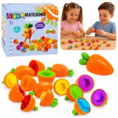 Educational Carrot Sorter Matching Shapes Colors 12 pcs.