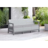 Scandi Linea 3 Seater Sofa Light Gray / Dark Steel Grey