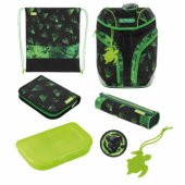 Herlitz primary school backpack SoftLight, school bag (black/ green, sc