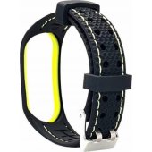 Sportinis dirželis Xiaomi Mi Band 3/ 4, juoda-laimo spalva