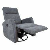 Recliner armchair EDDY with swinging and rotating manual mechanism, gr