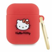 Silicone 3D Kitty Head Airpods Pro 2 cover red