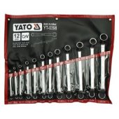 Yato lenktų žiedinių raktų rinkinys 6–32 mm, 12 vnt. (YT-0398)