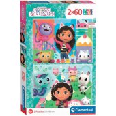 Clementoni CLE puzzle 2x60 SuperColor Gabby House 24804
