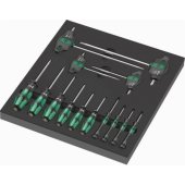 Wera 9712 foam insert TORX HF screwdriver set 1, 14 pieces (black/ grey