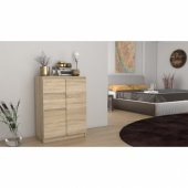 Topeshop KOMODA SZAFKA 2D2S 70CM SONOMA DRZWI SZUFLADY