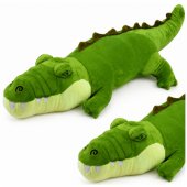 Plush Crocodile Mascot Cuddly Toy Realistic Green 70 cm
