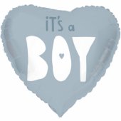 Širdelės formos folinis balionas „It®s a Boy“ 45cm