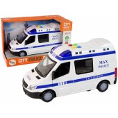 Policijos automobilis, varomas trinties mechanizmu, su garsais ir šviesomis