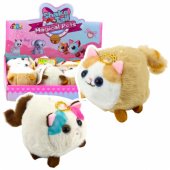 Plush Kitten Mascot with a Waggly Tail Brown and White