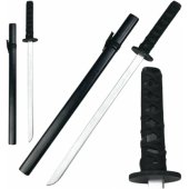 Wooden Katana Sword Play Training Prop Black 70cm