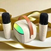 K30 RGB Portable BT karaoke system with x2 Wireless mics
