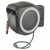 Wall-Mounted Hose Box RollUp M / L, 25m Black/ Grey