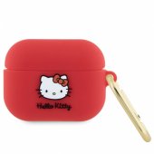 Silicone 3D Kitty Head Airpods Pro cover red