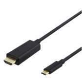 Cable USB-C - HDMI 4K 0.5m black