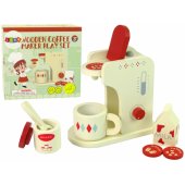 LeanToys Wooden Coffee Maker Kitchen Accessories Kids