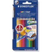 Staedtler akvareliniai pieštukai, 12 spalvų, su teptuku