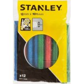 Stanley klijų strypeliai, 12 mm x 100 mm, spalvų rinkinys, 12 vnt. STHT1-704