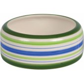 Trixie Ceramic bowl for guinea pig green stripes - 200ml 11c