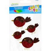 Craft with Fun OZDOBA BN PTASZKI SPRZYL 4SZT CF PBH 12/ 144