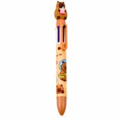 Pen Figurine Capybara With Cup Multicolor Brown 0.7mm