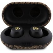 True Wireless 4G PU Metal Logo Brown