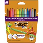 Bic Kid Kolor flomasteriai, dėžutė 10+2 vnt. (841801)