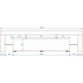 TORO 158x40x41 Grey/ White gloss