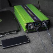 Qoltec Monolith maitinimo adapteris/ inverteris Auto 6000 W žalias