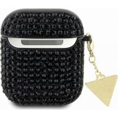 Rhinestone Triangle Charm Сover AirPods 1/ 2 Black