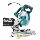 Makita akumuliatorinis skersavimo pjūklas DLS600Z, 18 voltų, Kapp ir miter (mėlynas / sidabrinis)