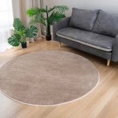 3D Rabbit Round 140cm Beige