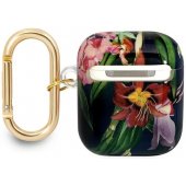 TPU Flower Print Case for Airpods 1/ 2 Blue