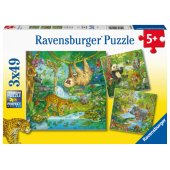 _6821056 Ravensburger dėlionė 3x49 vnt. Džiunglių linksmybės