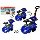 Toddlers Ride On Push Along with Parent Handle Mega Car 3in1 Blue
