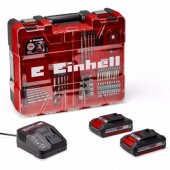 Einhell akumuliatorinis smūginis gręžtuvas TE-CD 18/ 2 Li-i +64, 18V (raudona/ juoda, 2x