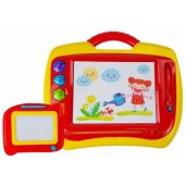 _6946687 Set of 2 Magnetic Table with Stamps Blue and Yellow