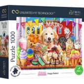 Trefl dėlionė 1000 Doggy Peekers Unlimited Fit Technology