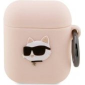 3D Silicone NFT Karl Case for Airpods 1/ 2 Pink