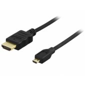High Speed with Ethernet cable HDMI - Micro HDMI 4K 60Hz 2m Black