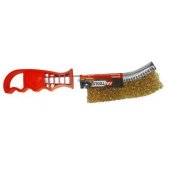 AWTools žalvarinis vielinis šepetys su plastikine rankena (AW30520)