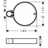 Hansgrohe Soap dish for Casetta chrome shower rod (28678000)